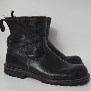 J. Crew Black Leather Men's Boots Biker Hipster Trendy